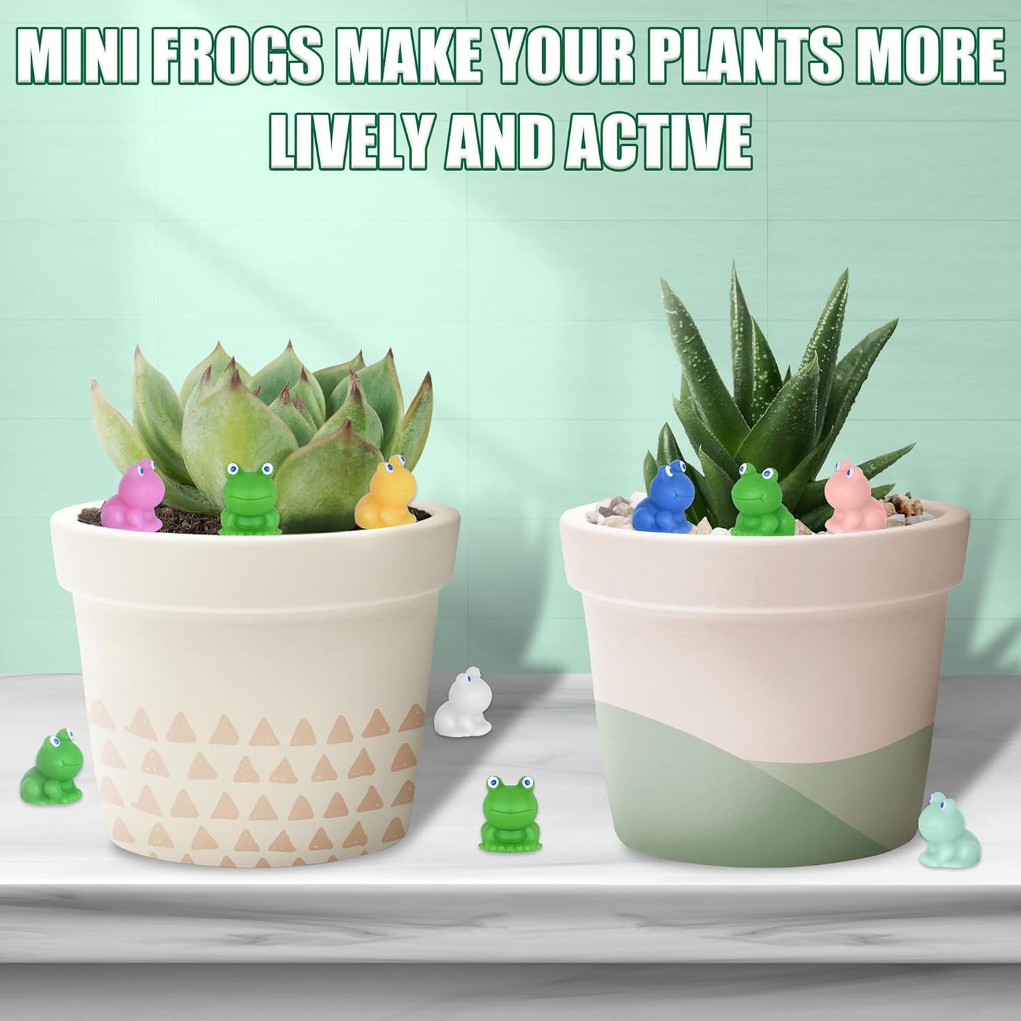 50 PCS Mini Frogs Garden Decor Tiny Plastic Frogs Miniature Resin Frog Figurines for Fairy Garden Miniature Moss Landscape Decoration (Multi Colors)