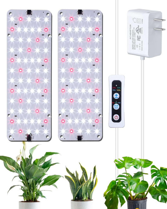 Grow Light for Indoor Plants, Dimmable Plant Light, 6/12/16H Timing LED Grow Lights Strip Full Spectrum,Ultra-Thin Plant Grow Light Panels, Under Cabinet Grow Lamps for Indoor Houseplants, 20W