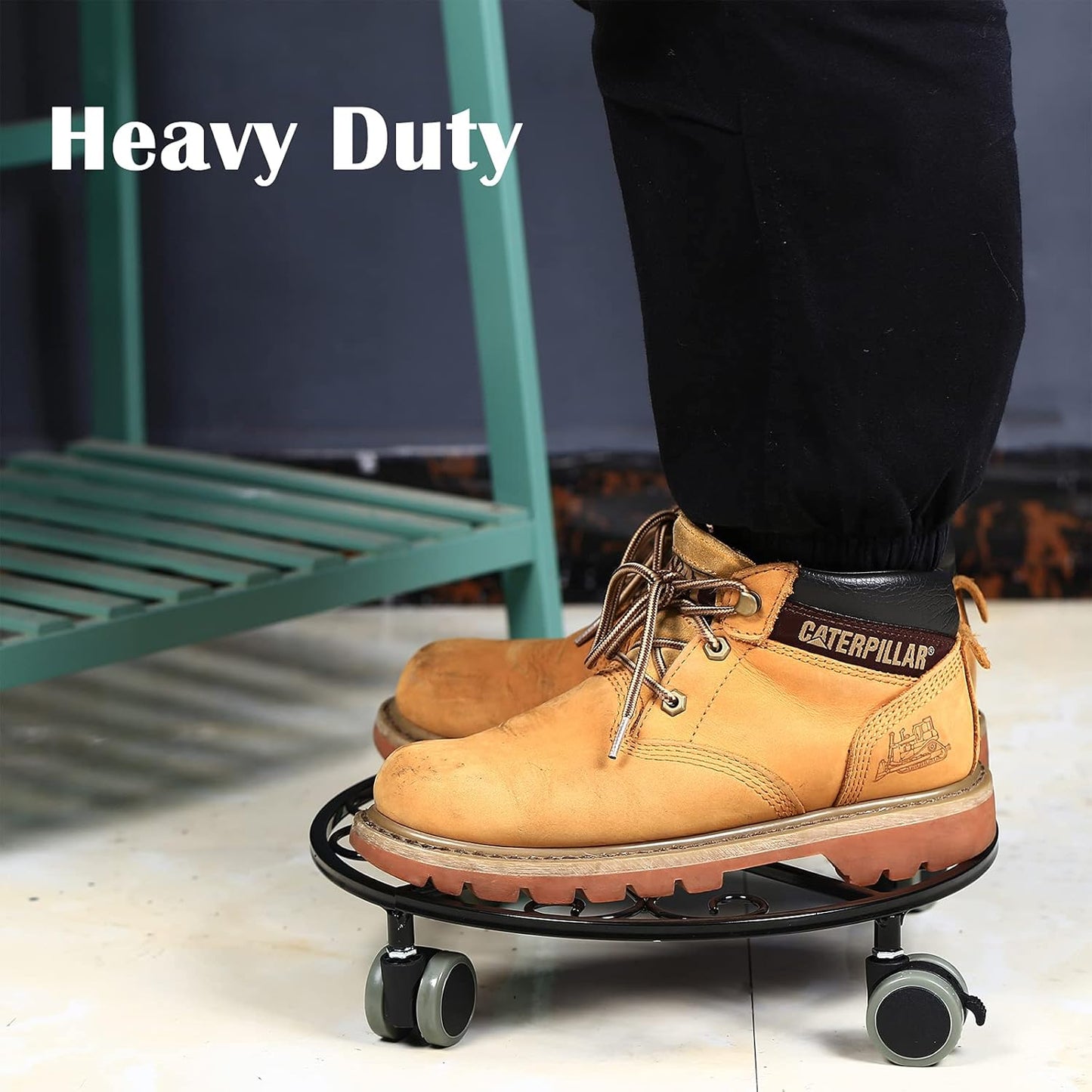 3 Pack Plant Caddy with Wheels Heavy Duty 13.5 Inches Metal Plant Stand with Wheels Plant Dolly Rolling Plant Stand Plant Roller with Casters for Indoor and Outdoor, Black