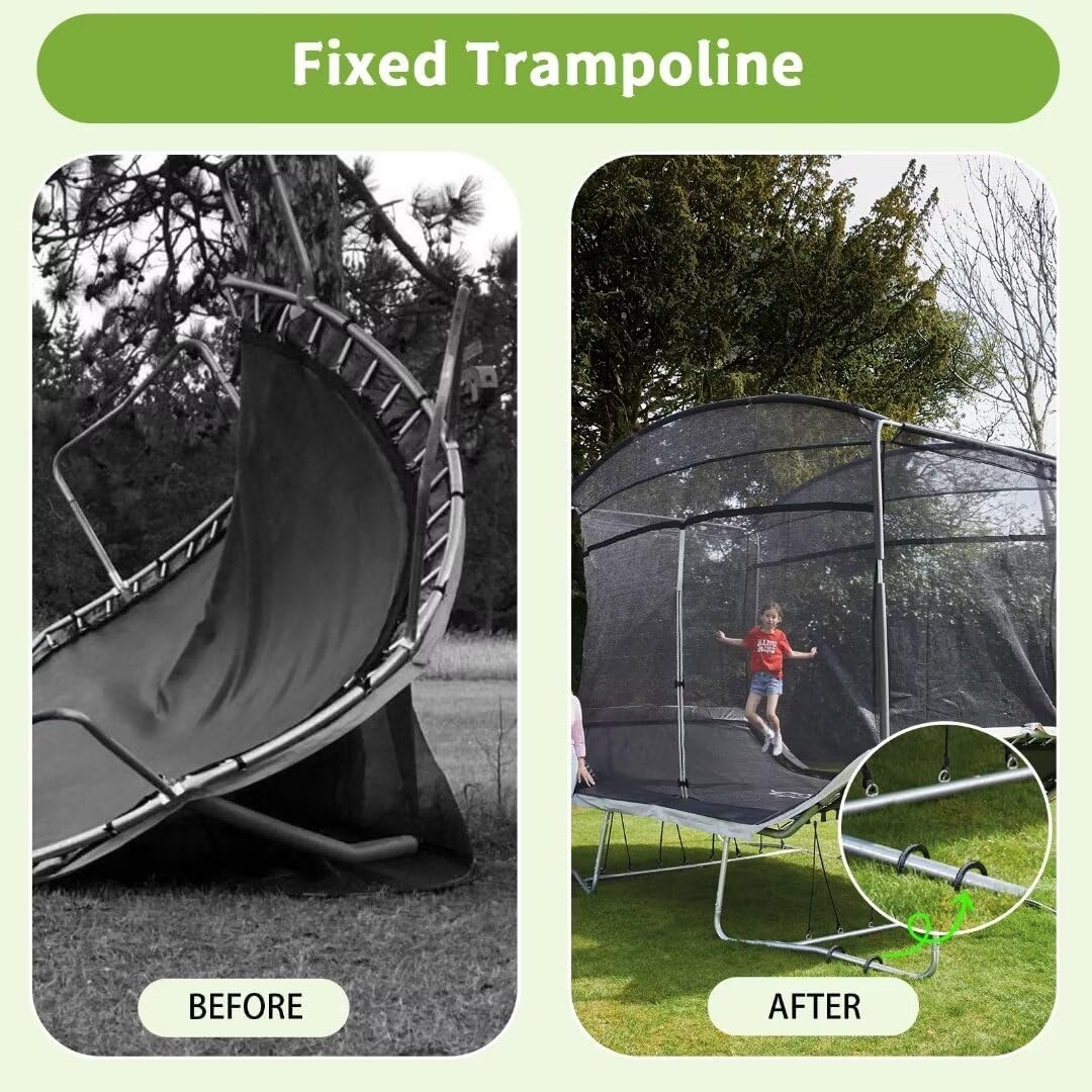 Ground-Stakes-Heavy-Duty-12 inch, U-Hook Rebar Stakes Black Coated Anti-Rust 6pcs Garden Stakes Metal Ground Anchors for Garden Dog Fence Chicken Coop Christmas Decorations Deer Fence