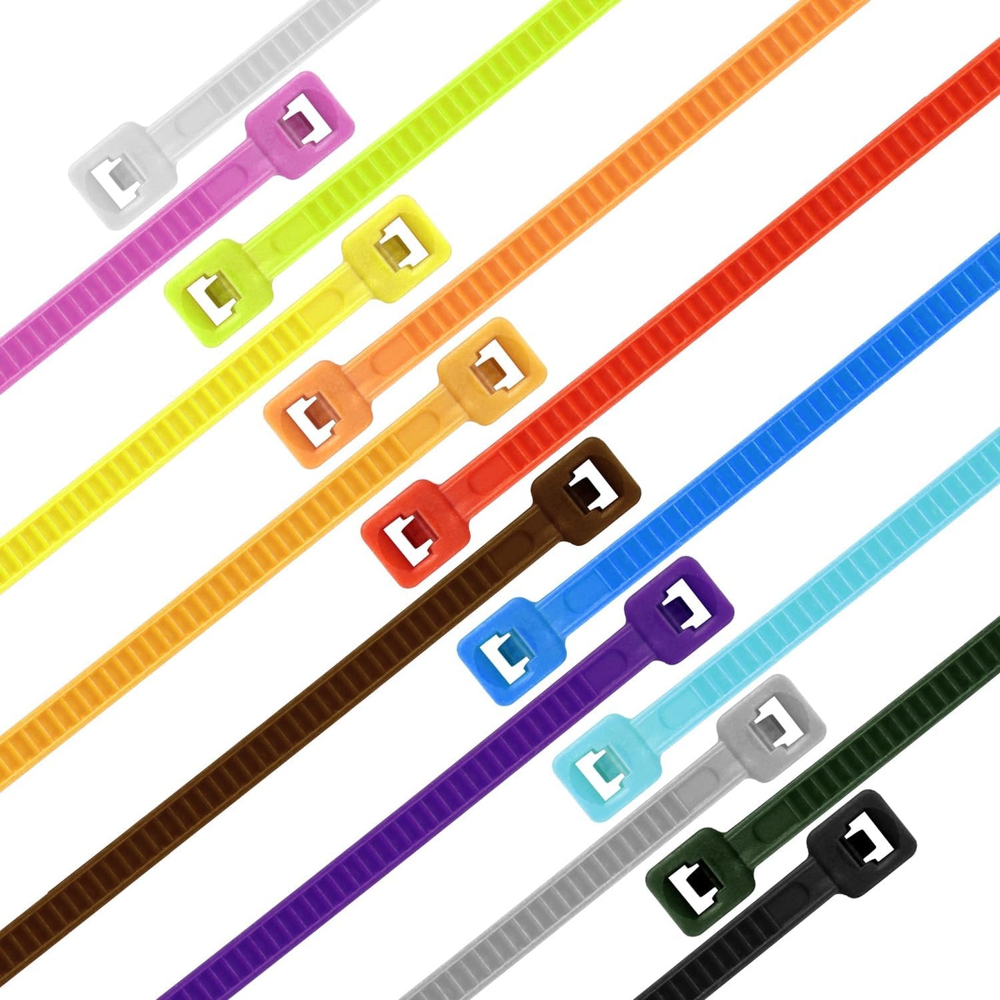 12 Inch Zip Ties Brown 1000 PCS, 50 Lbs- Heavy Duty Tensile Strength, Nylon PA66 UV Resistant Cable Ties for Indoor and Outdoor Use - Ideal for object bundling and fastening