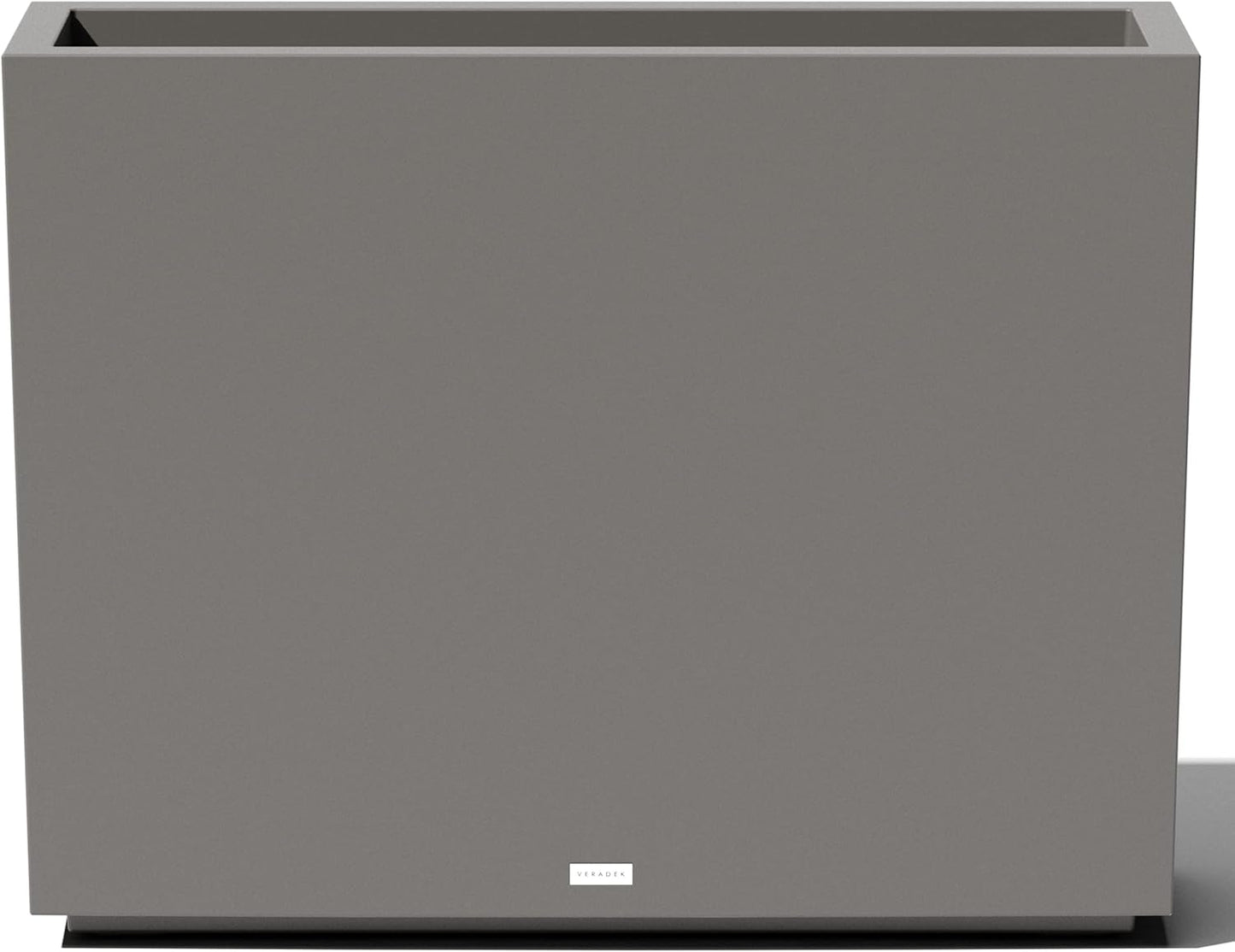 Veradek Block Series Span Plastic Planter - Tall Rectangular Planter for Indoor or Outdoor Patio/Porch, Gray, 30" in Height, 10" in Width, 38" in Length