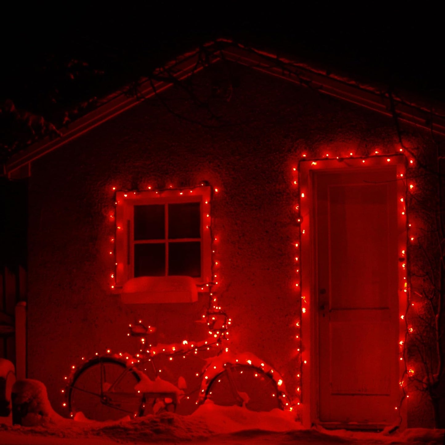 Solar String Lights for Outside, 39Ft 100 LED Solar String Lights Outdoor with 8 Modes，Solar Lights for Outside Waterproof for Yard, Fence,Balcony, Party,Christmas Tree Decorations (Red)