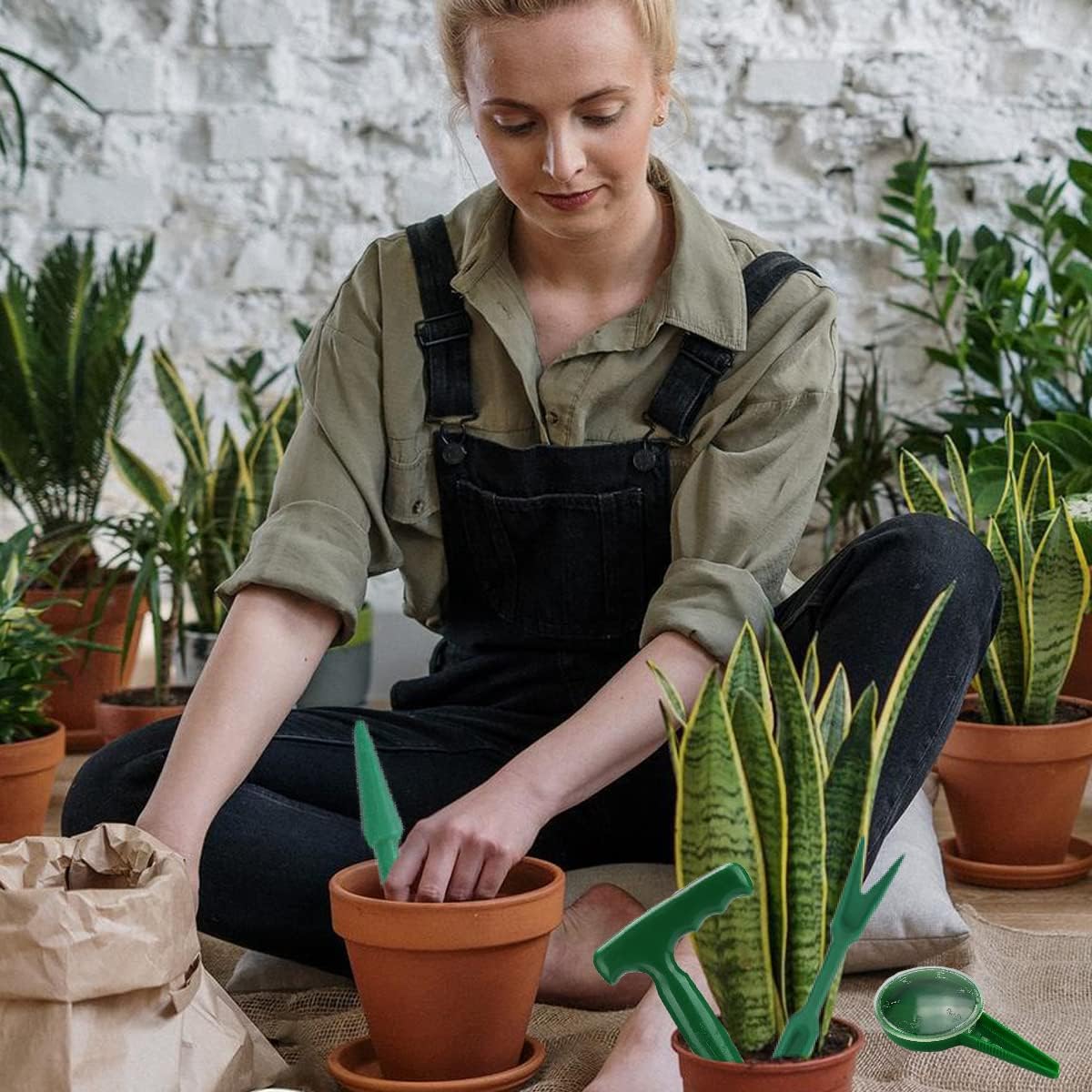 ZLY Adjustable Hand Held Garden Flower Plant Grass Seeds Dispenser Planter Dial Sower Sowing Seeder Gardening Tool Set