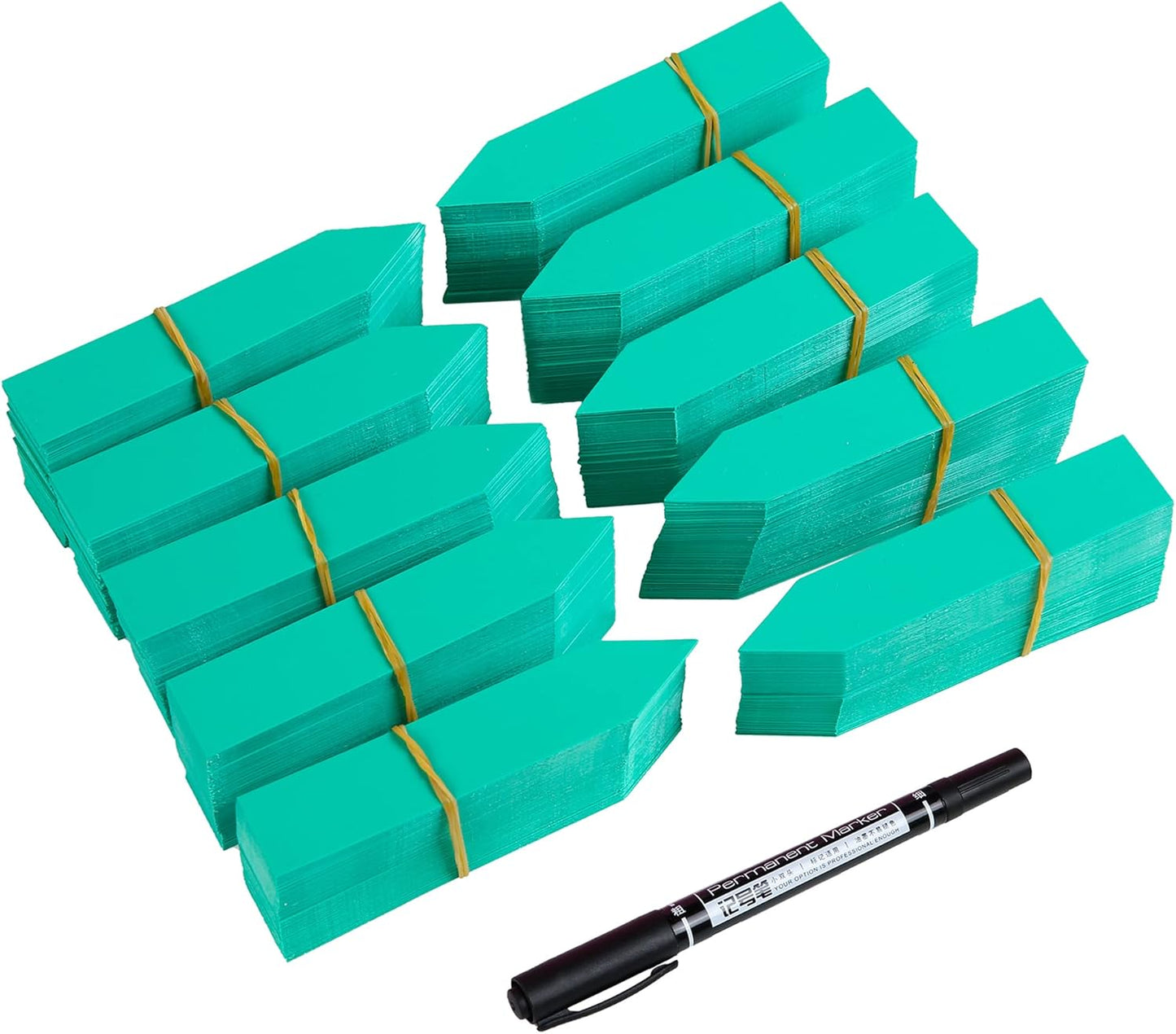 1000 Pcs Plant Tags, 4 Inch Plastic Garden Plant Pot Markers Waterproof Plant Labels, Green
