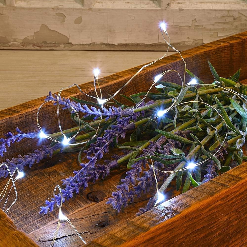 2 Pack Solar Powered Fairy String Lights Outdoor Waterproof 8 Modes Twinkle Christmas Decorations Lights, Each 33ft-100LED, 40ft-120LED, 66ft-200LED, 80ft-240LED, (White, 66)