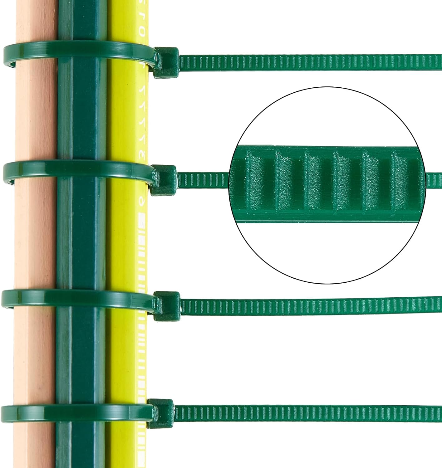 10 inch 3mm Dark Green Nylon Garden Cable Zip Ties Self Locking Cable Ties Twist Ties, Multi-Purpose Cable Tie(100 Pcs)