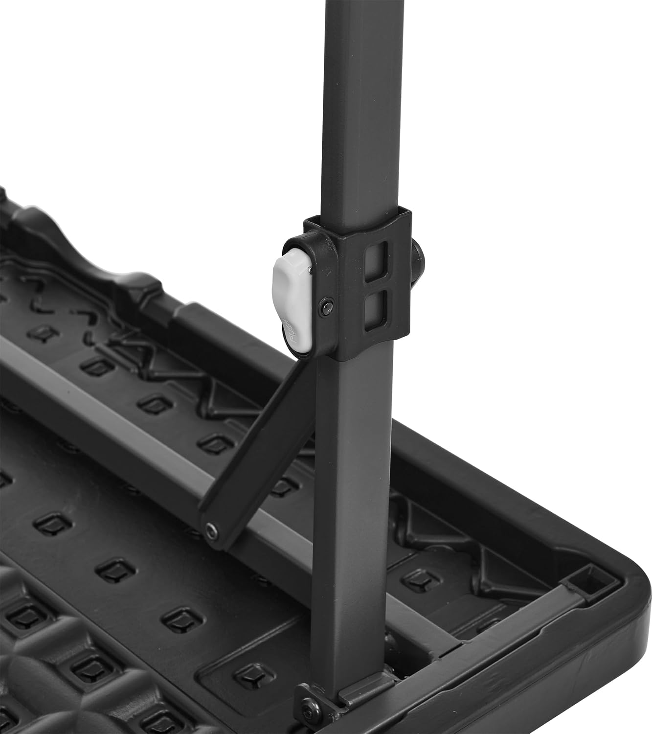 Amazon Basics 34 inch Portable Folding Dining Table with Carrying Handle, Black, 33.9 x 29.1 x 33.9 inch, Square