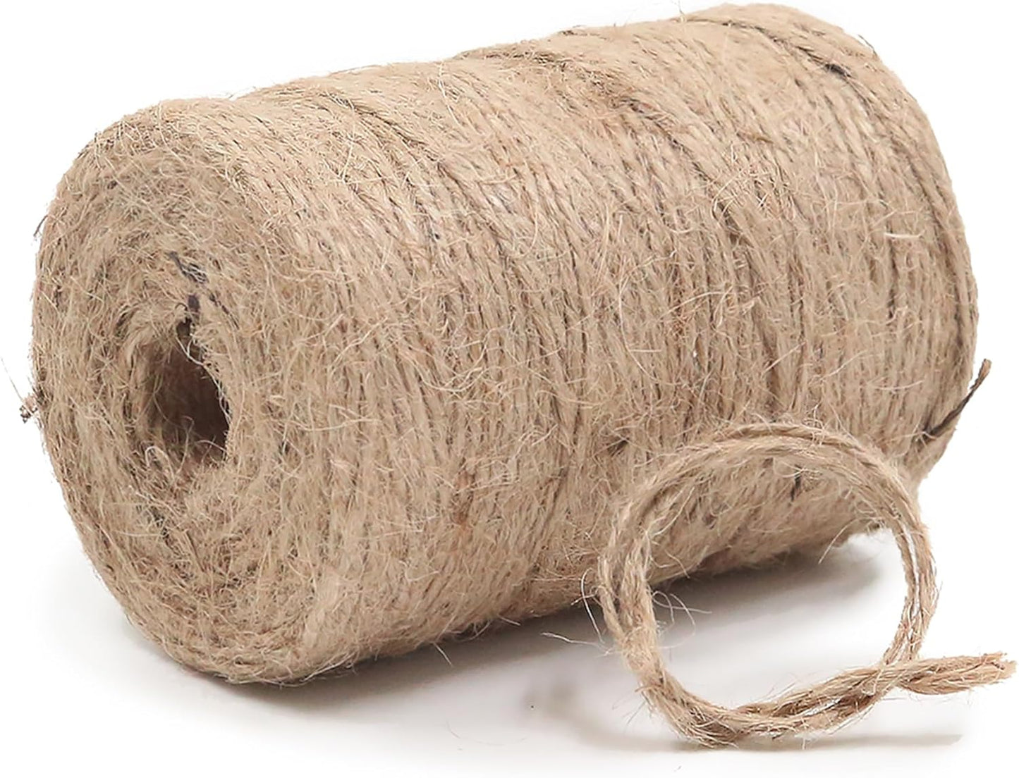 2mm - 600FT Natural Jute Twine Rope String - for Crafts Gardening Plant Accessories Gift Wrapping, Arts Packing Material Christmas Twine Bulk Wedding Decor