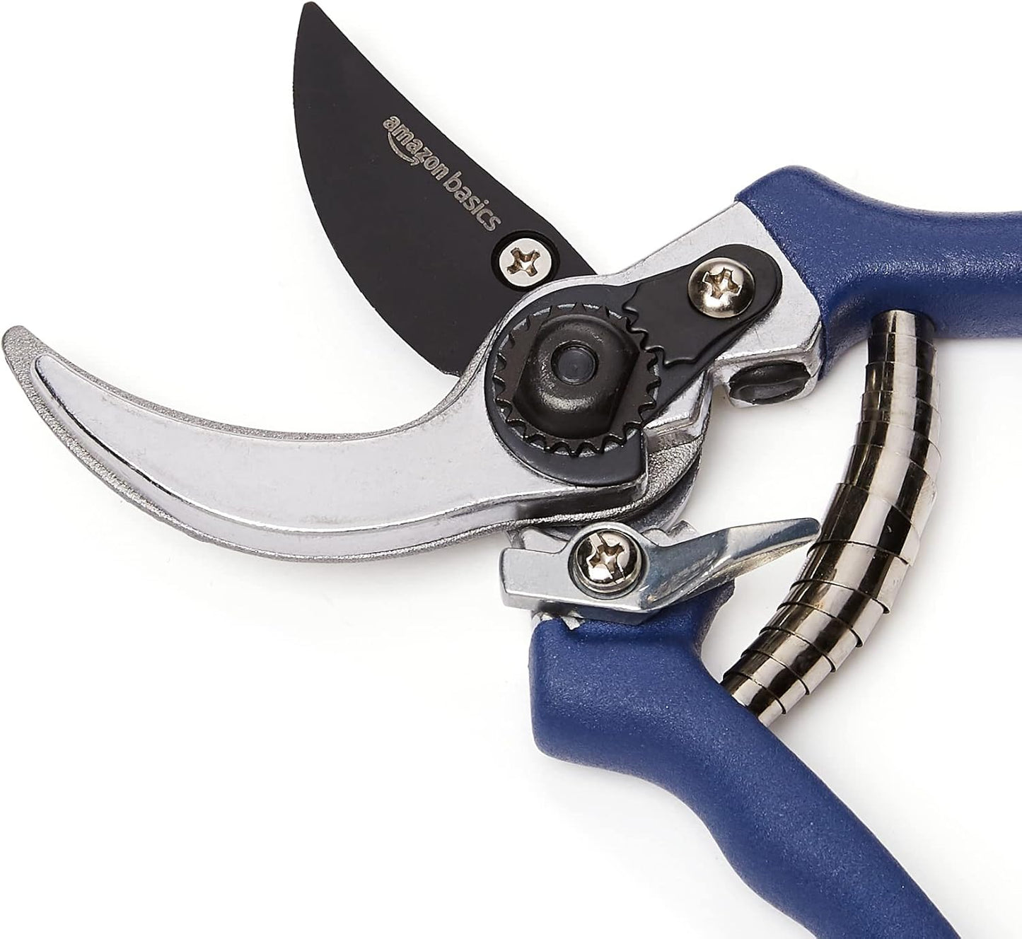 Amazon Basics Professional Hand Pruners, Garden Clippers, Pruning Shears, 8-inch Steel Bypass Garden Scissors, Blue