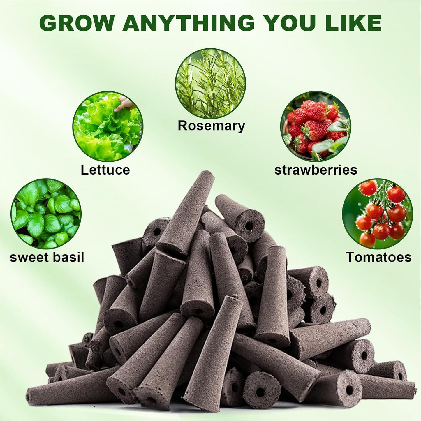 253 Pack Hydroponic Pods Supplies for Aerogarden Pods, Grow Sponges for Hydroponics, Seed Pods Kit with 120 Grow Sponges, 120 Pod Labels,12 Plant Labels, 1 Tweezer for Hydroponic Indoor Garden System