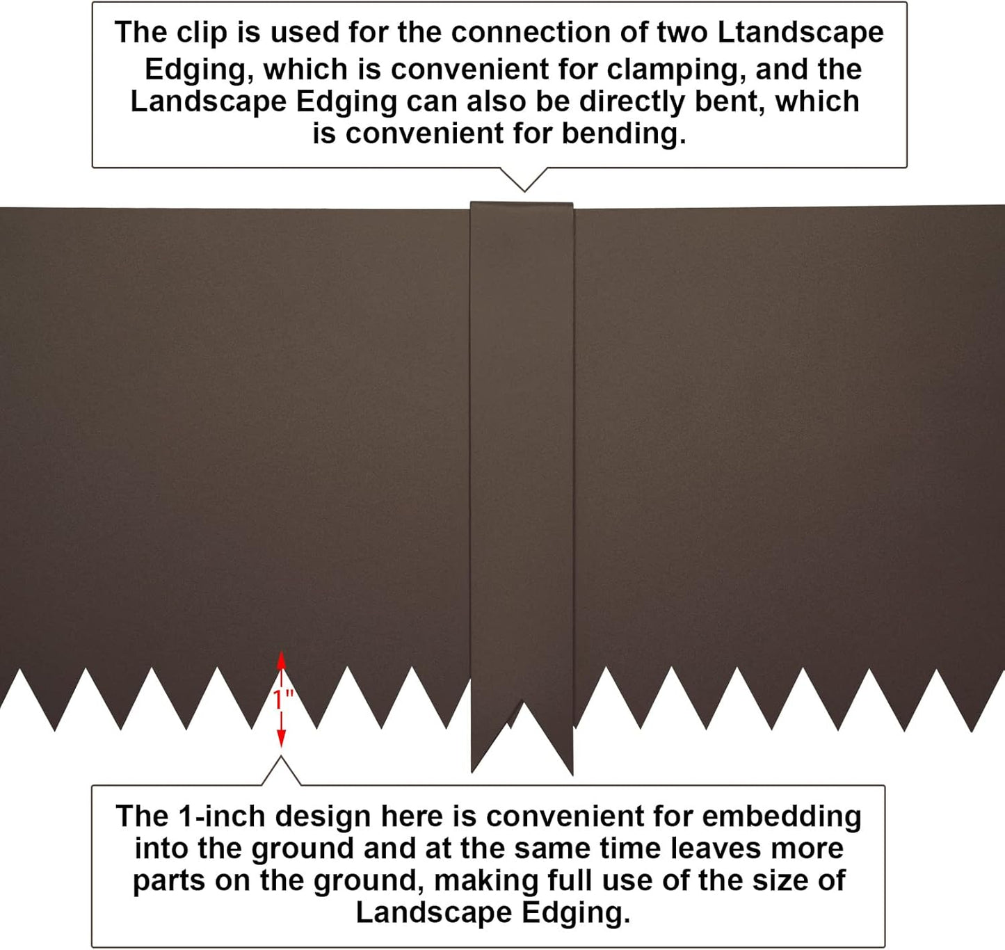 4 Inch Metal Landscape Edging, 6 Pack Heavy Duty Galvanized Steel Garden Edging, Hammer-in Metal Edging for Landscaping for Lawn, Pathway, Yard