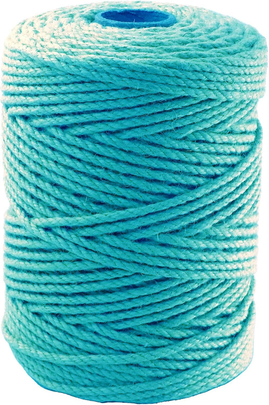 4mm x 300 Feet Blue Jute Rope, Twine for Gardening Tomato Climbing Plant Tie Floristry Crafts Gift Wrapping Packing Decor