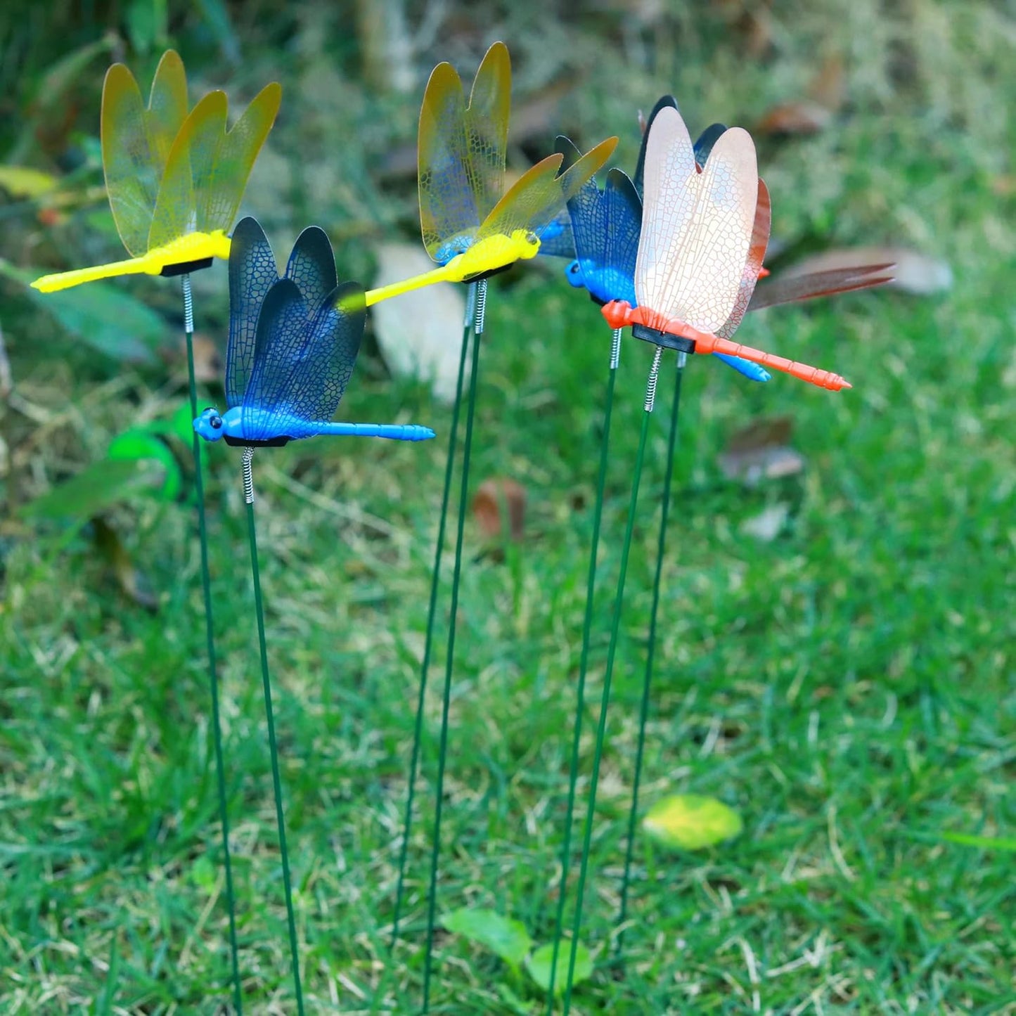 20Pcs Dragonfly Stakes, 9.8inch Dragonfly Garden Ornaments 3D Dragonfly Patio Decor Party Supplies for Indoor, Outdoor, Yard, Christmas Decor