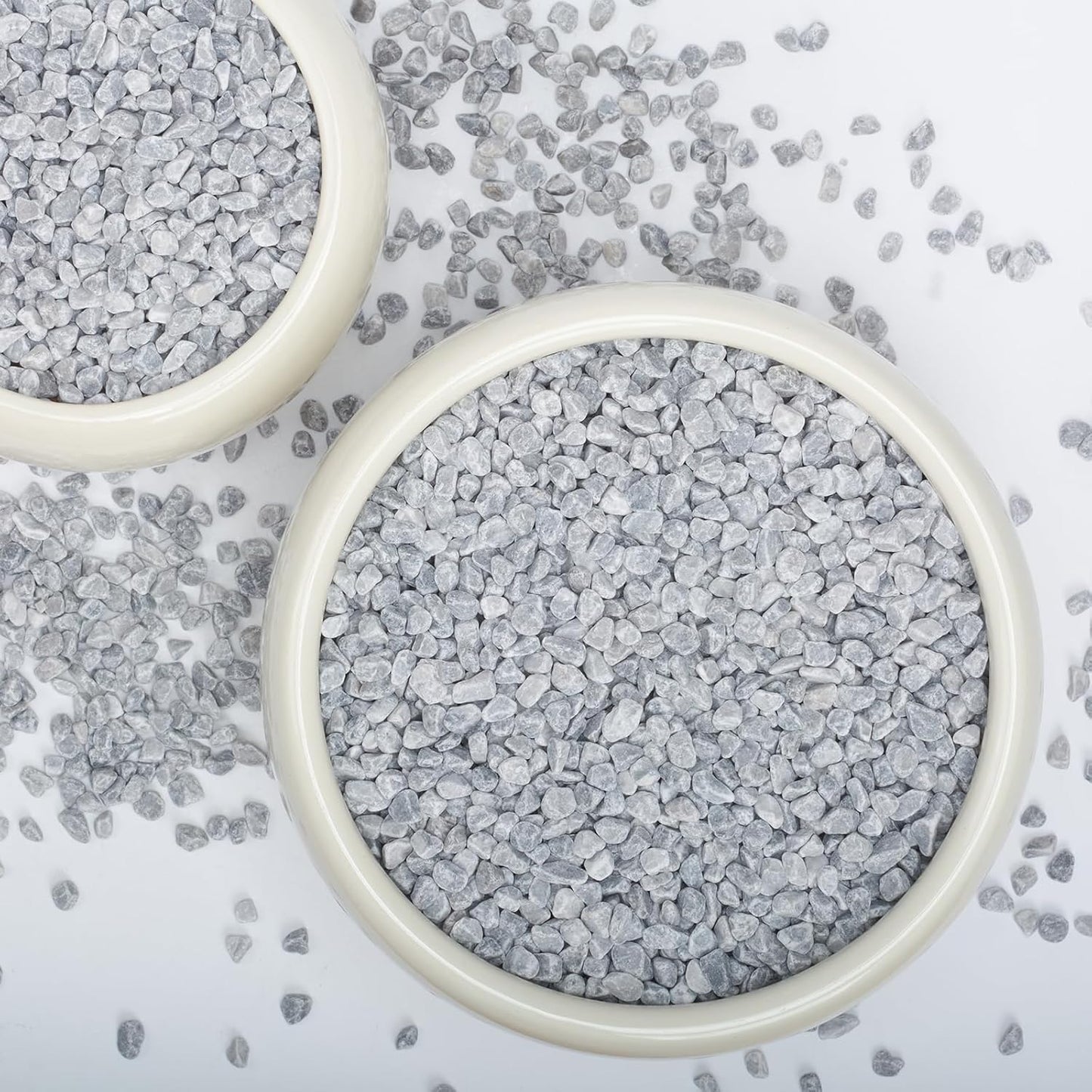 5LB Grey Tumbled Decorative Gravel – 1/5 Inch Unpolished Natural Stones for Planters, Succulents, Vase Fillers, Fish Tanks, and Garden Paths