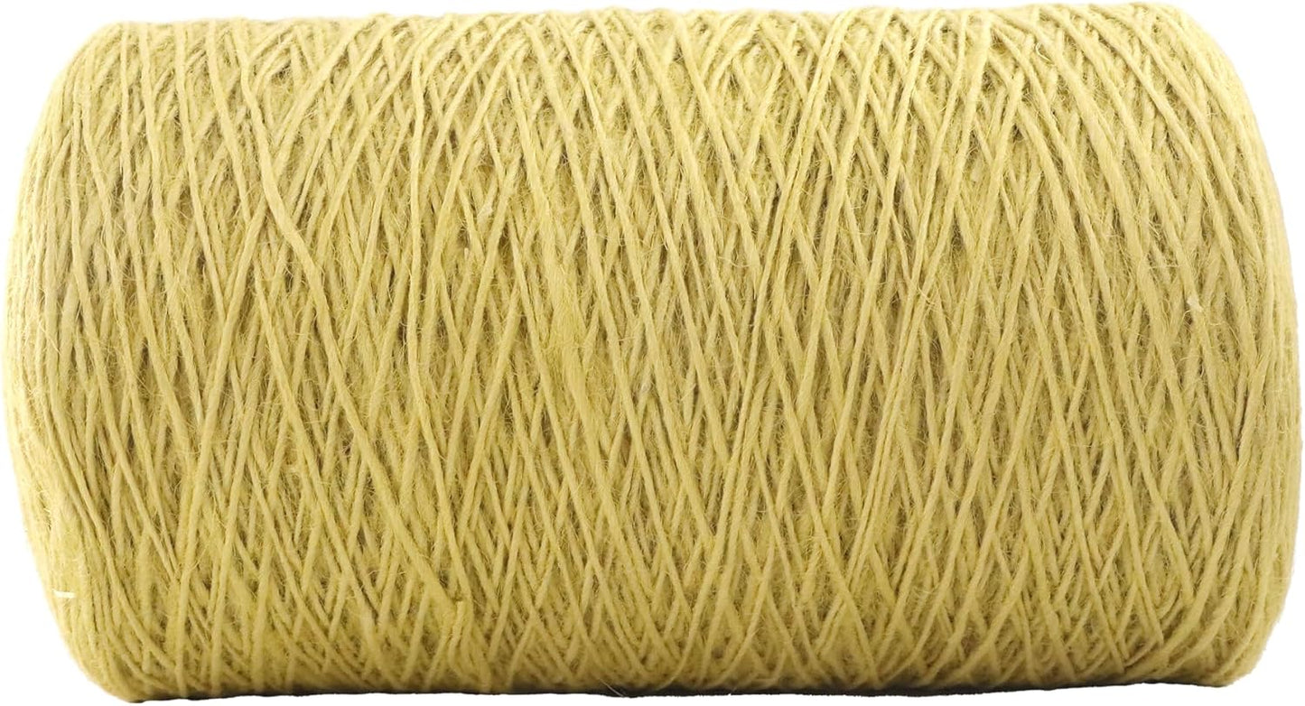 1mm x 2500 Feet Yellow Jute Rope, Twine for Gardening Tomato Climbing Plant Tie Floristry Crafts Gift Wrapping Packing Decor