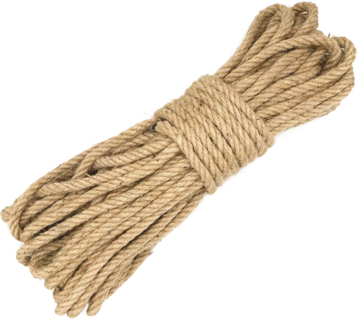 1/2 Inch Diameter Jute Rope, IMROPE Natural Jute Rope 100 Ft, Twisted 4 Strands for DIY Arts Crafts, Garden, Home Decorating, Hammock for Indoor and Outdoor Use