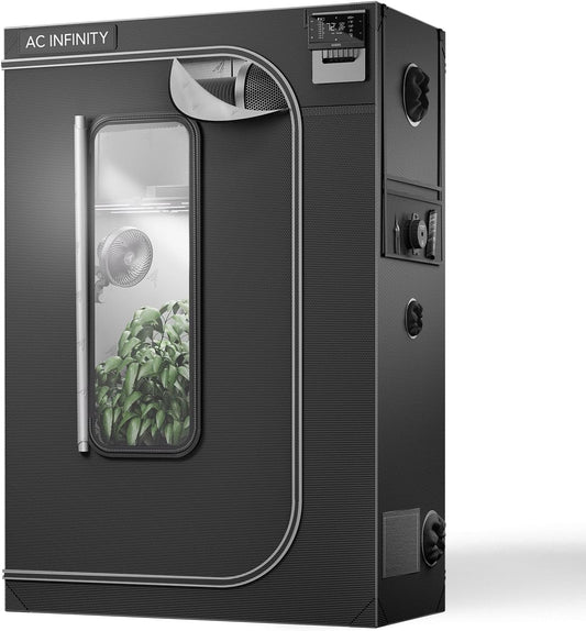 AC Infinity CLOUDLAB 642, Advance Grow Tent 4x2, Thickest 1" Poles, 2000D Mylar Canvas, Lab-Tested Highest Reflectivity, Largest Zipper Window, Controller Mount Plate, 48" x 24" x 72" Indoor Growing