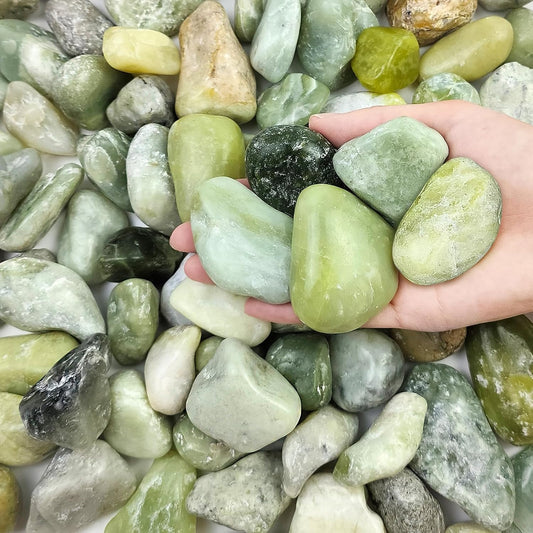 5 lbs Green River Rocks for Plants, 2-3 Inch Large Pebbles for Indoor Plants, Decorative Stones Rocks for Succulent, Landscaping, Vases, Crafting and Garden
