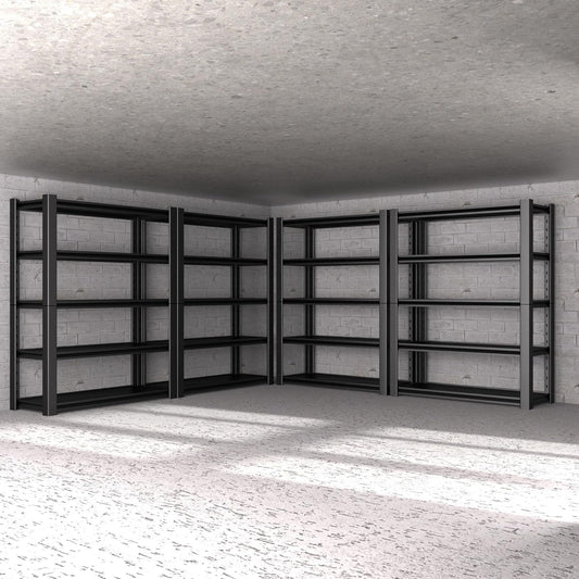 Garage Shelving Heavy Duty,5 Tier Adjustable Metal Shelving Storage Rack,Storage Shelves,48" Wx20 Dx72.2 H,Industrial Shelving Unit for Basement,Warehouse,Garage Organization.4 Pack