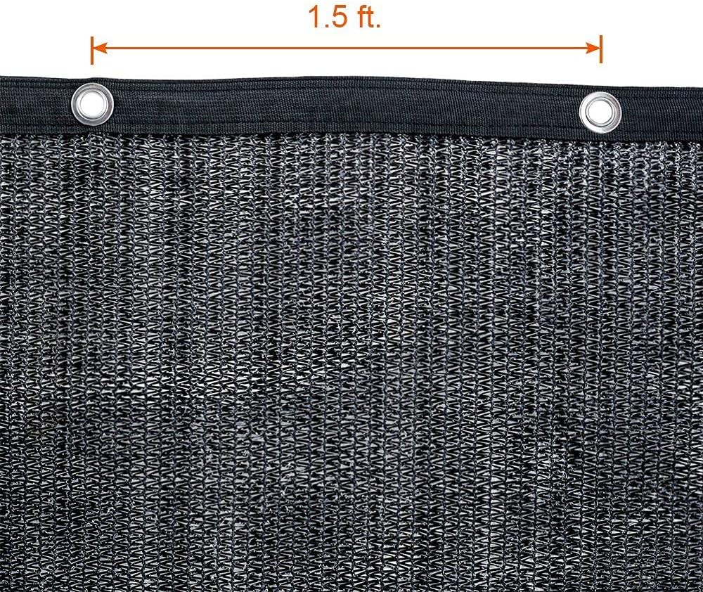 Agfabric 70% Sun-Block Shade Cloth Net Mesh Shade with Grommets for Garden Patio 10’ X 20’, Black