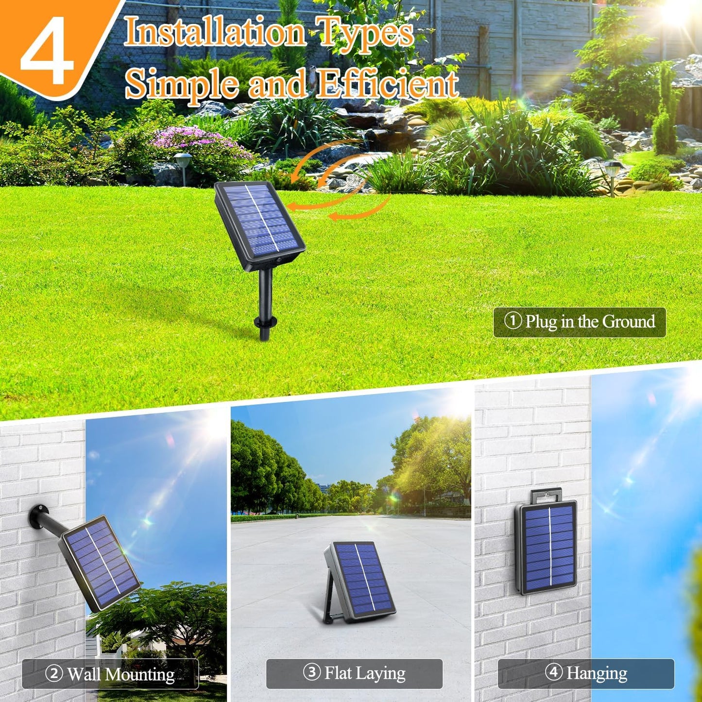 Solar String Lights 240LED 79FT, IP67 Waterproof String Lights for Outside with 8 Lighting Modes, Upgraded Solar Panel Fairy Lights for Garden Party Wedding Decorations (Multicolor)