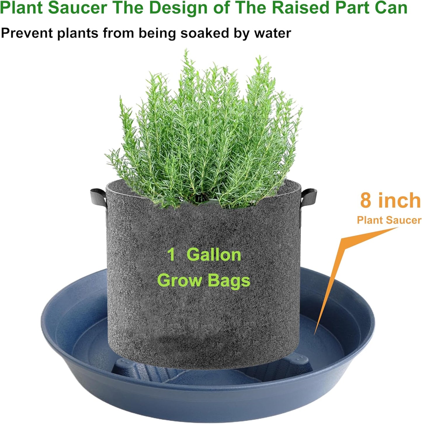 4 Pack Plant Saucer 8 inch, 10 12 14 17 inch, Plant Stand Plastic Plant Saucers for Indoors Outdoor, Heavy Duty Flower Planter Drip Trays for Pots, Pot Saucers for Plants, Grow Bags Saucers