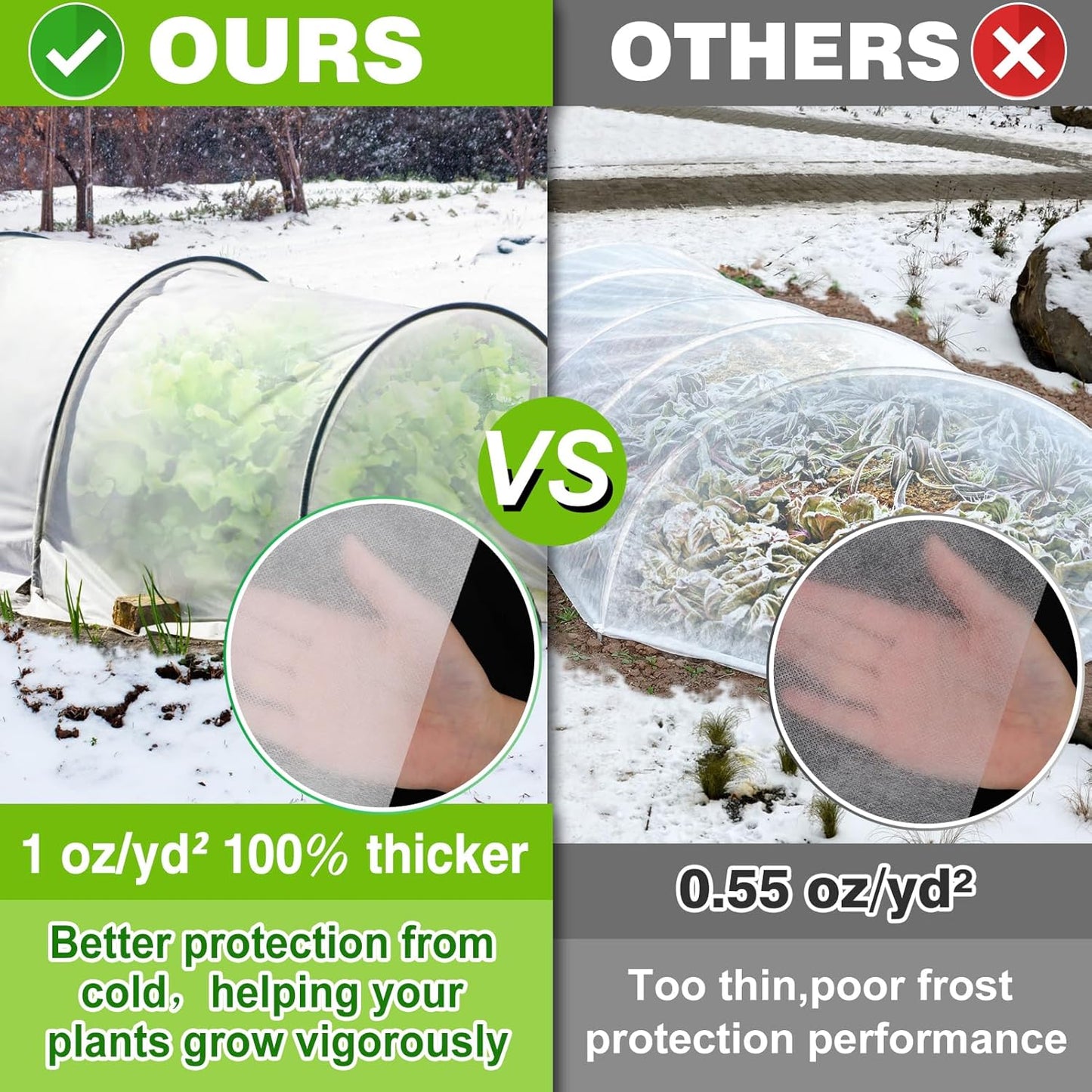 Alphatool Plant Covers Freeze Protection - 10 ft x 30 ft Frost Cloths Blankets for Outdoor Plants, 1.0oz/yd² Non-Woven Fabric Floating Row Cover, Thick Garden Covers for Raised Beds