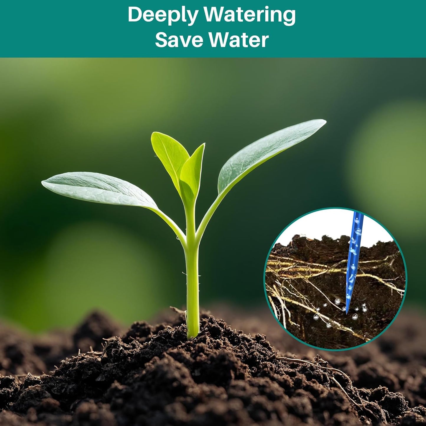 Biling 4W Solar Drip Irrigation System with Digital Programmable Smart Watering, 2200mAh Battery Backup for 15 Potted Plants Outdoor Indoor Garden