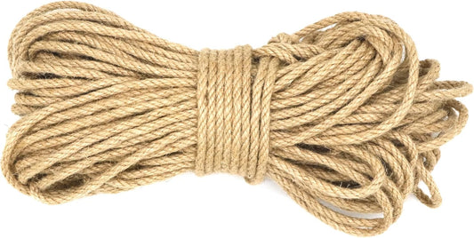 5mm x 300 Feet Natural Jute Rope, Twine for Gardening Tomato Climbing Plant Tie Floristry Crafts Gift Wrapping Packing Decor