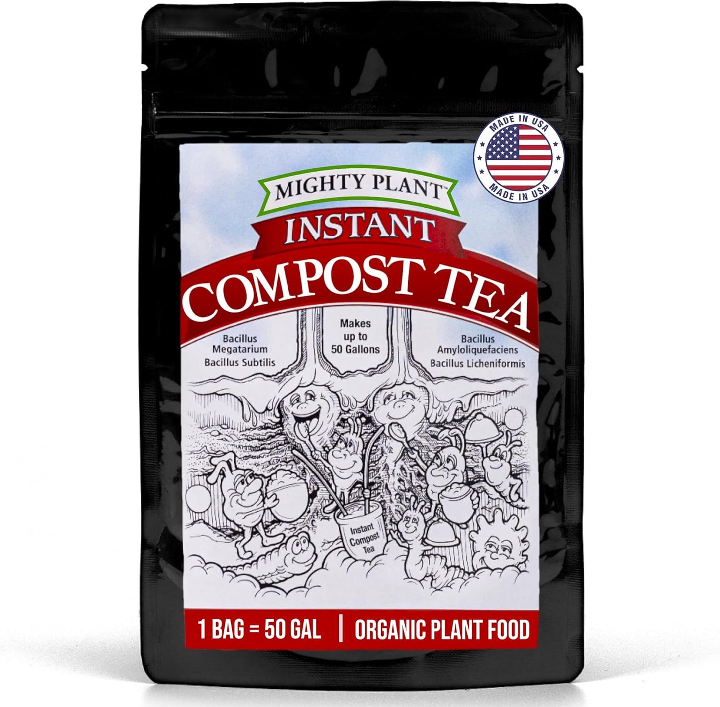 Organic Instant Compost Tea (1 lb) – Probiotic Plant Food Bloom Booster & Yield Booster for Hydroponics & All Gardening Types | Microbial Formula Converts Amino Acids for Enhanced Growth (1, Pounds)