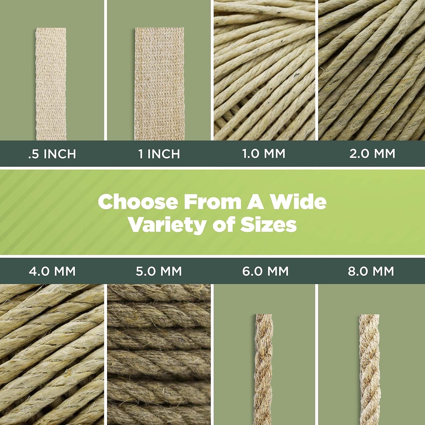 Hemp Twine for Gardening - Twine for Crafts - Organic Natural Hemp String for Wick + Lighter - Strong Durable Cord for Decoration + Macrame - 1MM Waxed 300G/700 Ft. - 20 lb. Test Strength - Natural