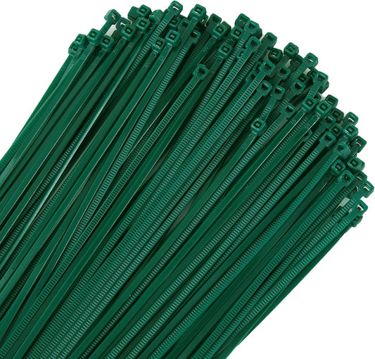 4 inch 3mm Dark Green Nylon Garden Cable Zip Ties Self Locking Cable Ties Twist Ties, Multi-Purpose Cable Tie (200 Pcs) Decoration Tie Wraps for Christmas Tree