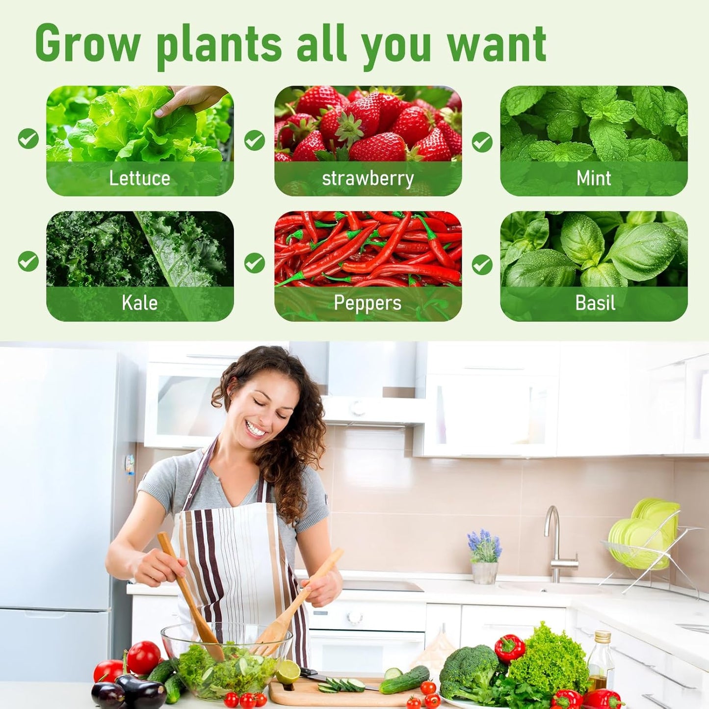 Set Hydroponic Growing Tower with 20L Tank, 6 Layers 30 Plants Indoor hydroponics Growing System kit, Soilless Cultivation Herbs Fruits Vegetables Vertical Planter Tower Kit (White pro)