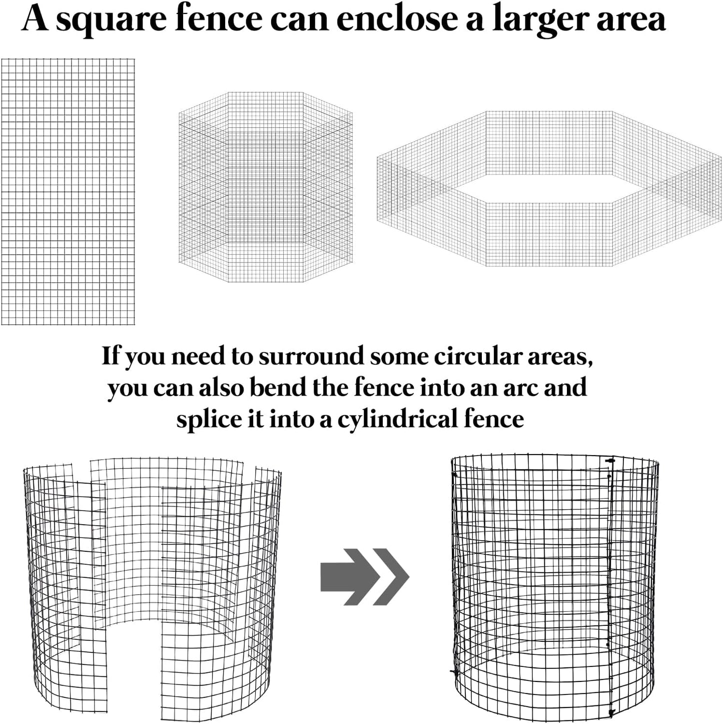 8 Pack 24'' x 12'' Large Wire Plant Protector from Animals, Metal Plant Wire Cage Chicken Wire Cloche with Ground Stakes , Labels and Nylon Tie to Keep Animals Out, Garden Protection Bunny Barricade