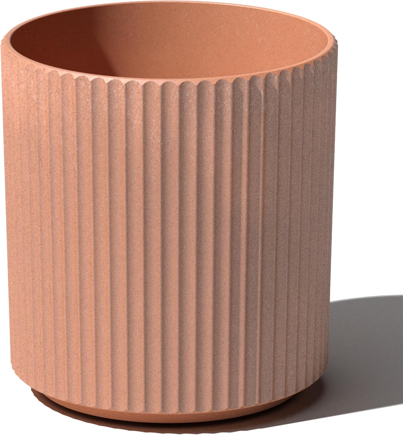 Veradek Demi Series Round Planter for Porch, Patio, Backyard | Durable Plastic-Stone Composite Material | Modern Décor for Tall Plants, Flowers