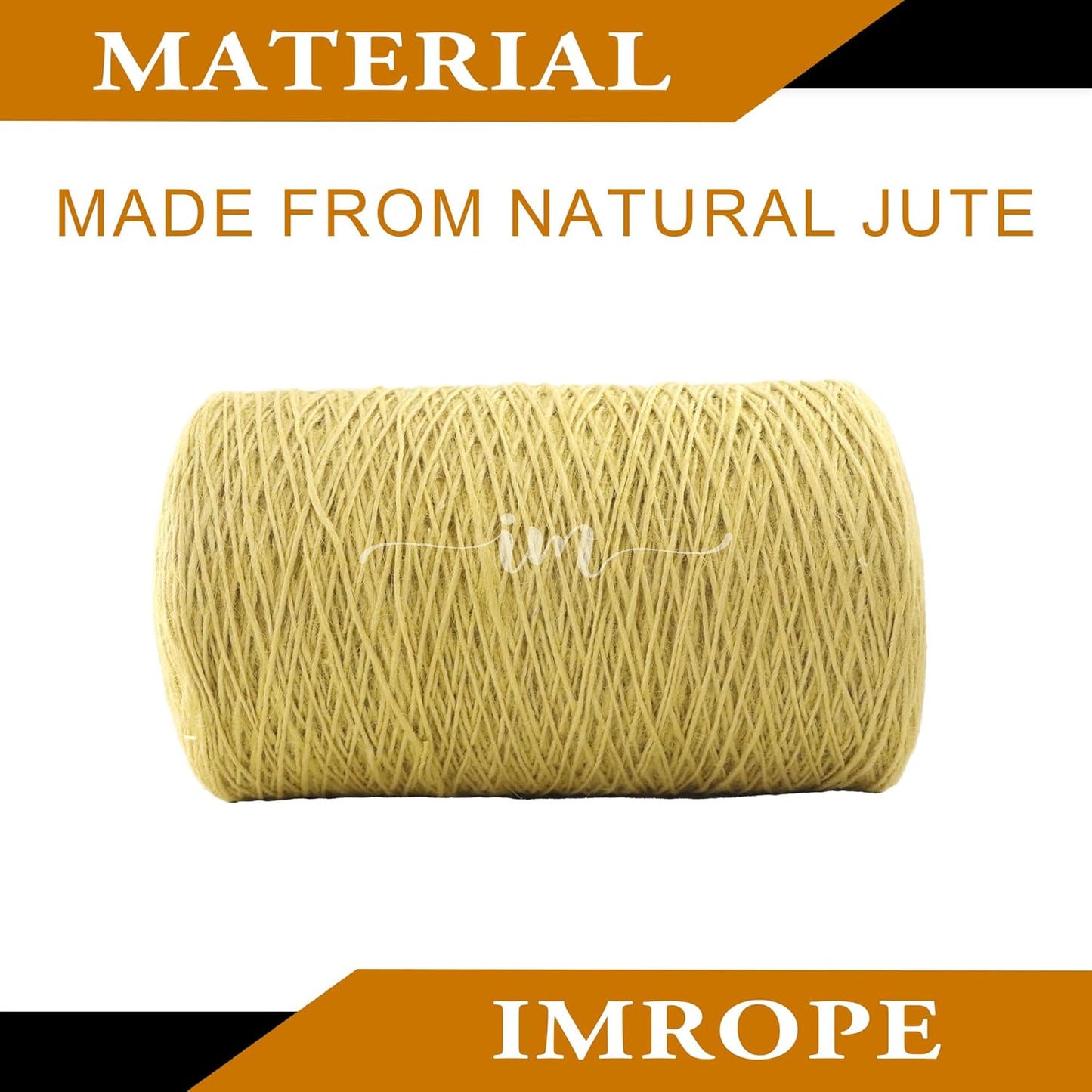 1mm x 1000 Feet Yellow Jute Rope, Twine for Gardening Tomato Climbing Plant Tie Floristry Crafts Gift Wrapping Packing Decor