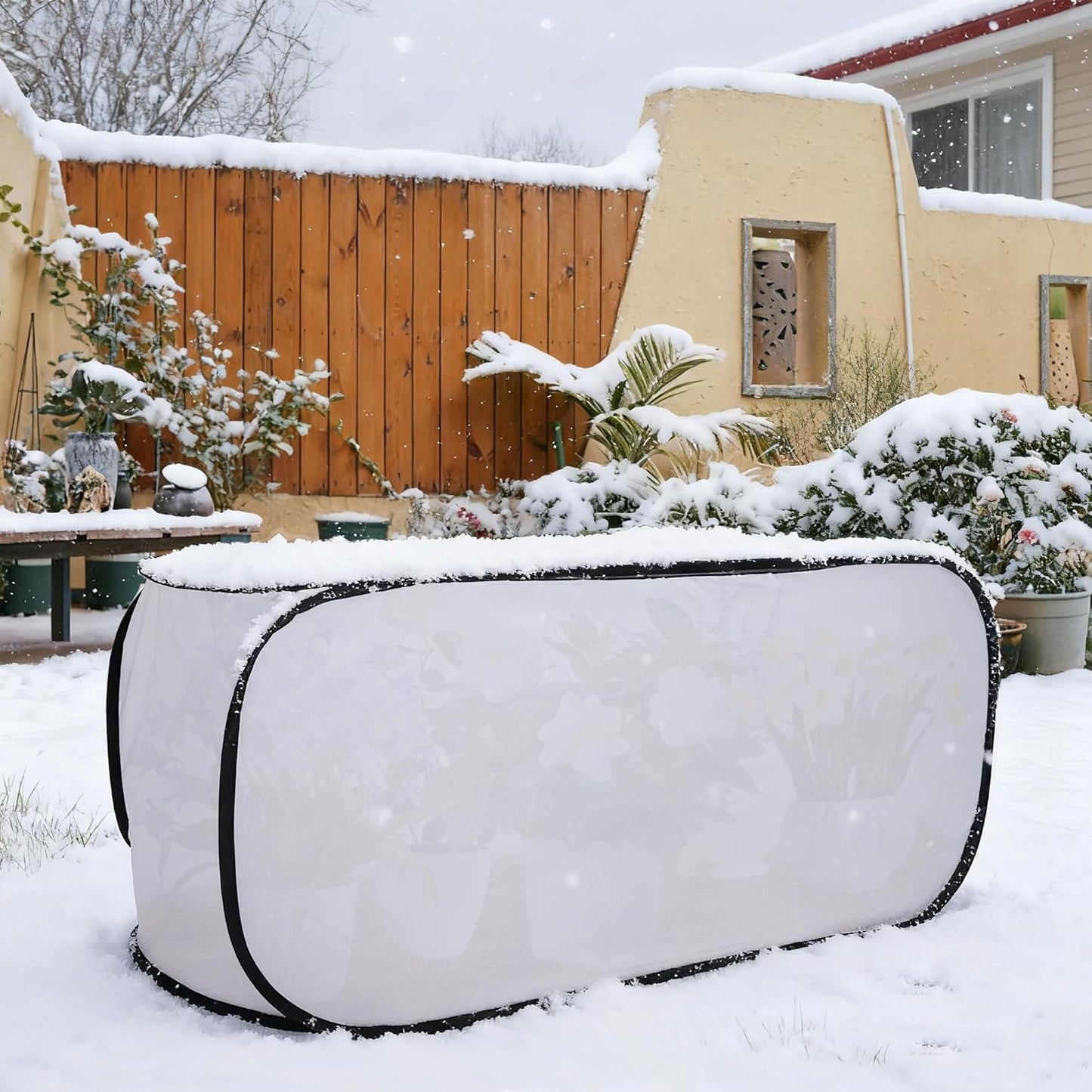 39" x 17" x 17" Pop up Rectangular Frost Protection Plant Cover, Winter Garden Plants Freeze Protection Tent, Warm Garden Bed Plant Protector Enclosure for Snow Frost Protection Indoor & Outdoor