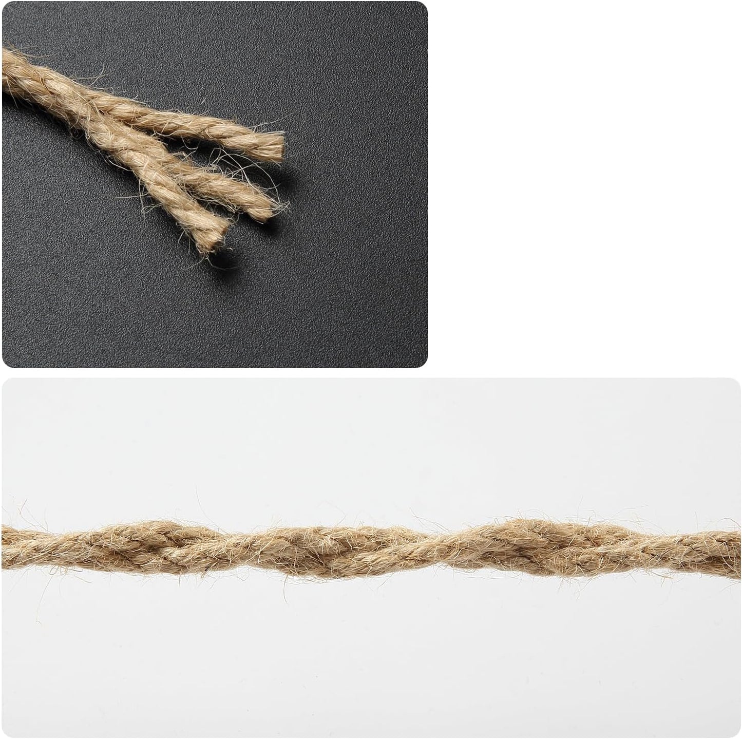 1/5 inch (5mm) x 328 ft (100Meter) Natural Sisal Hemp Rope Heavy Duty Thick Twine for Cat Scratcher Post Tree, Garden, Binding, Crafts Packing Material