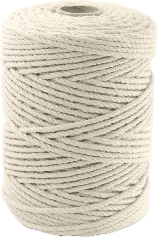 4mm x 400 Feet White Jute Rope, Twine for Gardening Tomato Climbing Plant Tie Floristry Crafts Gift Wrapping Packing Decor