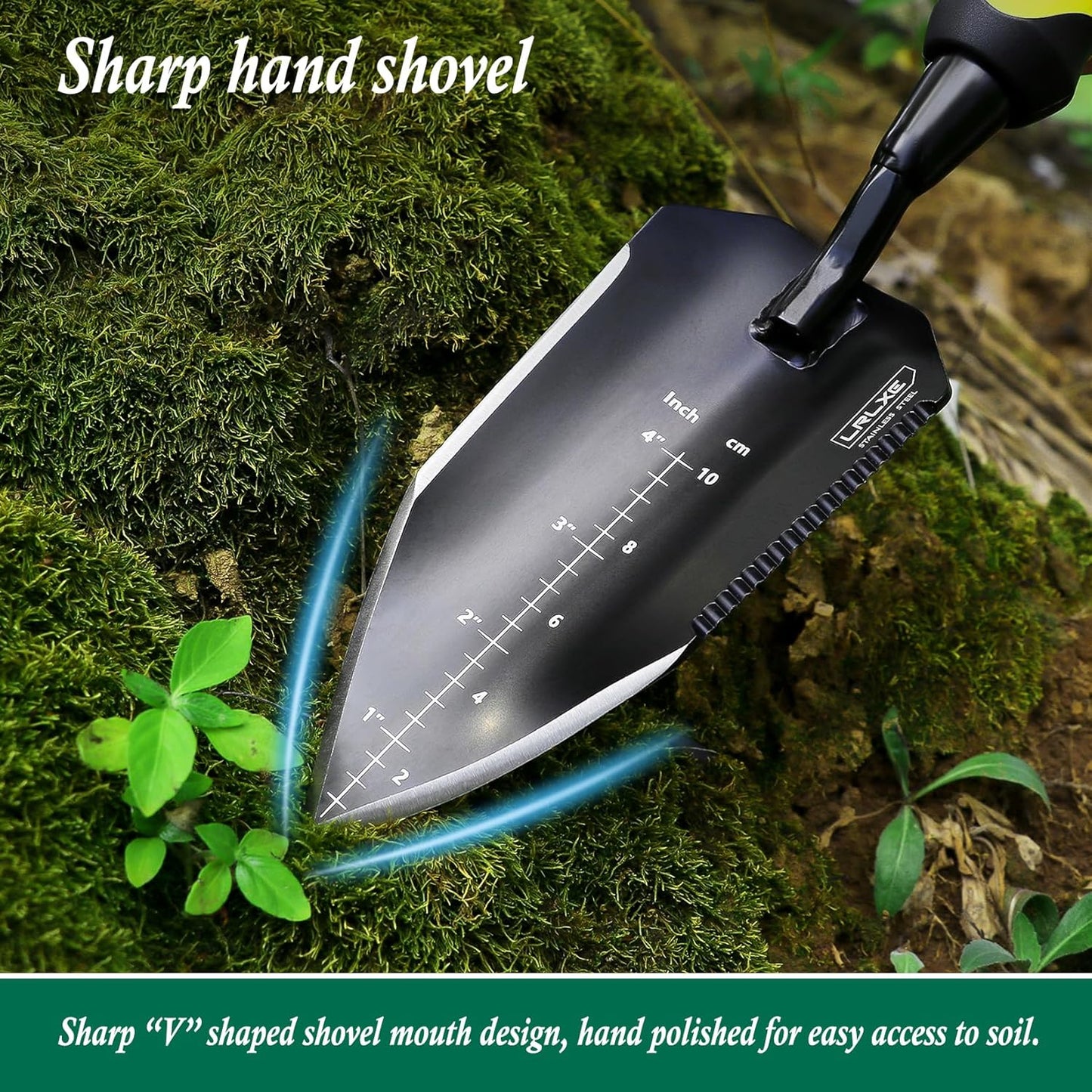 Garden Shovel-Heavy Duty Gardening Hand Trowel, Stainless Steel Garden Trowel with Rubberized Handle, Garden Tool for Soil Planting Digging Transplanting(Hand Trowel) (Yellow Handle)