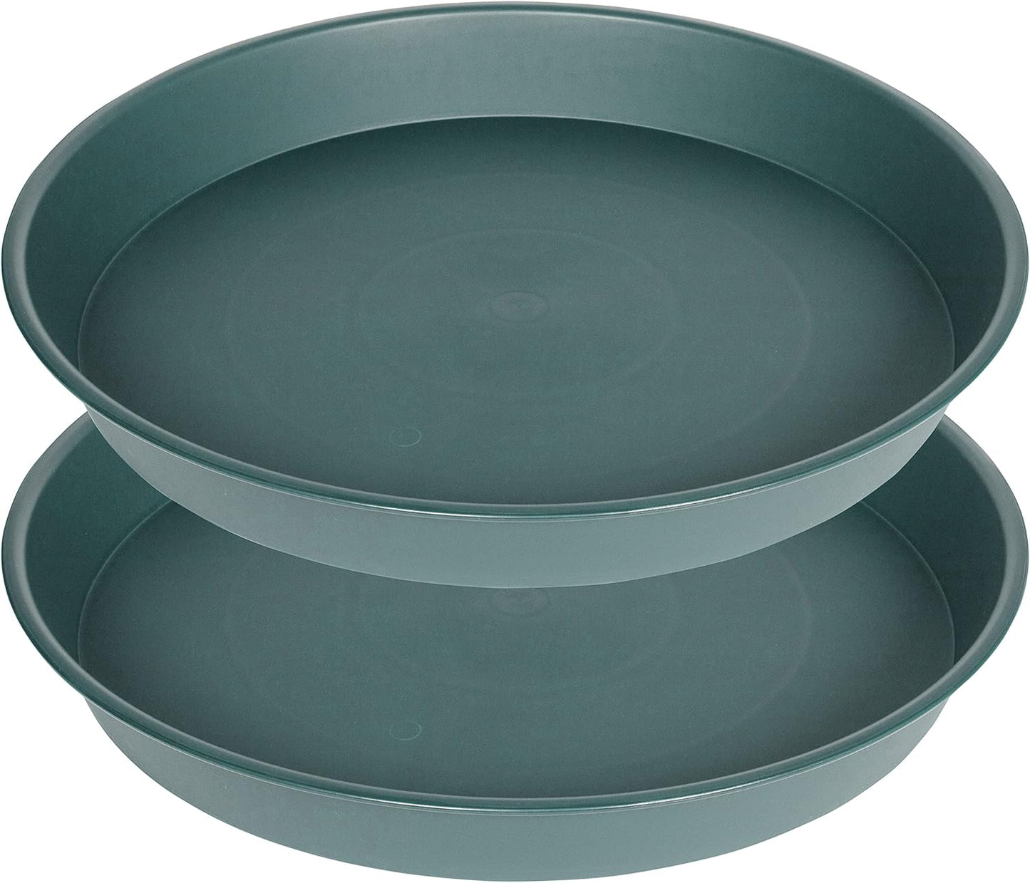 2 Pack of Bird Bath Bowl 12", 1.6" Depth, 10 12 inch Birdbath Bowls Dish Only for The Garden, Large Plant Saucer (12", Green)