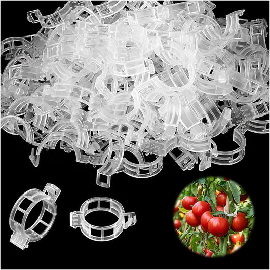 300 PCS White Plant Fixing Clips,Plant Support Clips, Tomato Clips, Plastic Trellis Clips,Garden Clip for Fixing Stem and Vine