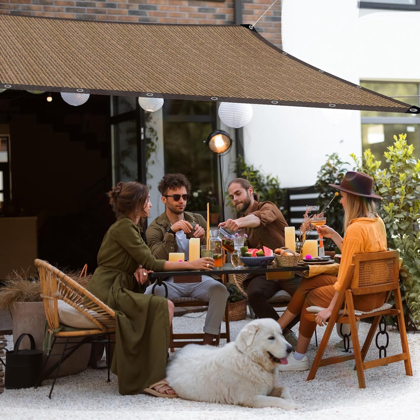 80% Shade Cloth -6x8FT Sunblock Net with Grommet,Lightweight and Durable UV Protection,Shade Cloth for Garden Patio Pergola Balcony Plants Greenhouse Dog Kennel Chicken Coop Outdoor