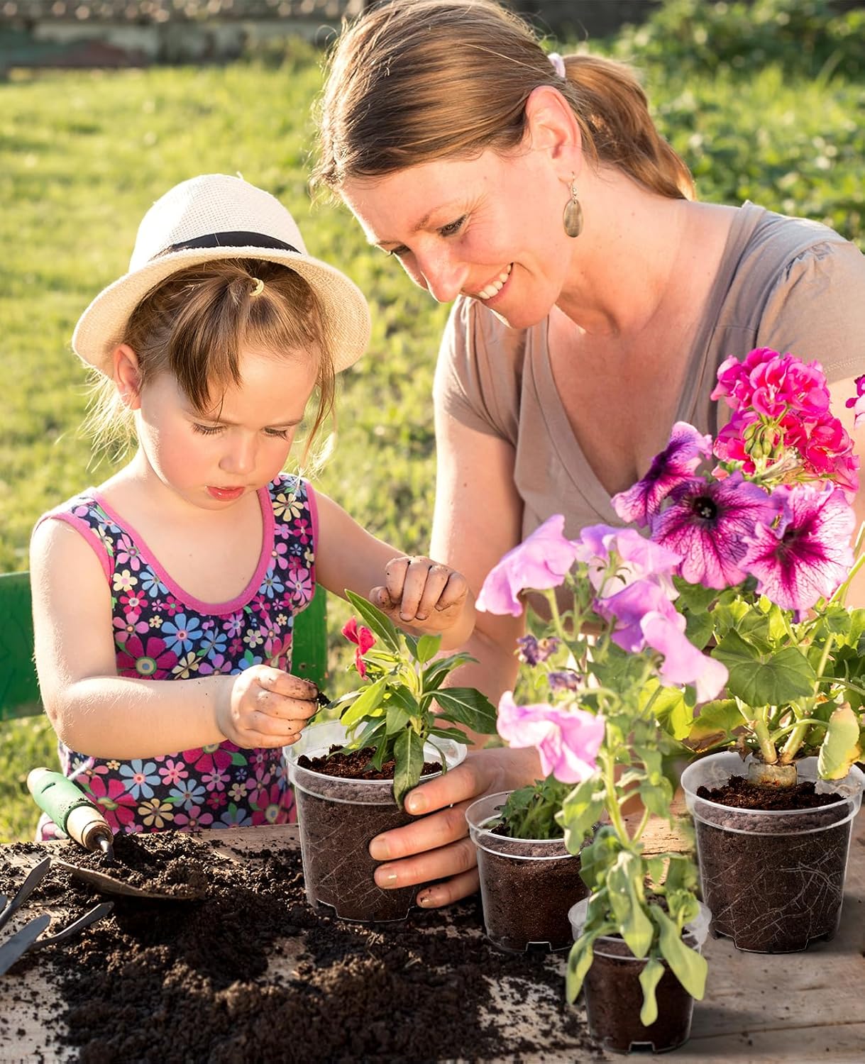 homenote Clear Nursery Pots for Plants,4/5/6.7 Inch Plant Pot for Planting Plastic Seedling Pots with Drainage Holes Seed Starter Pot Flower Pots High Transparency with 20 Plant Labels (30 Pack)