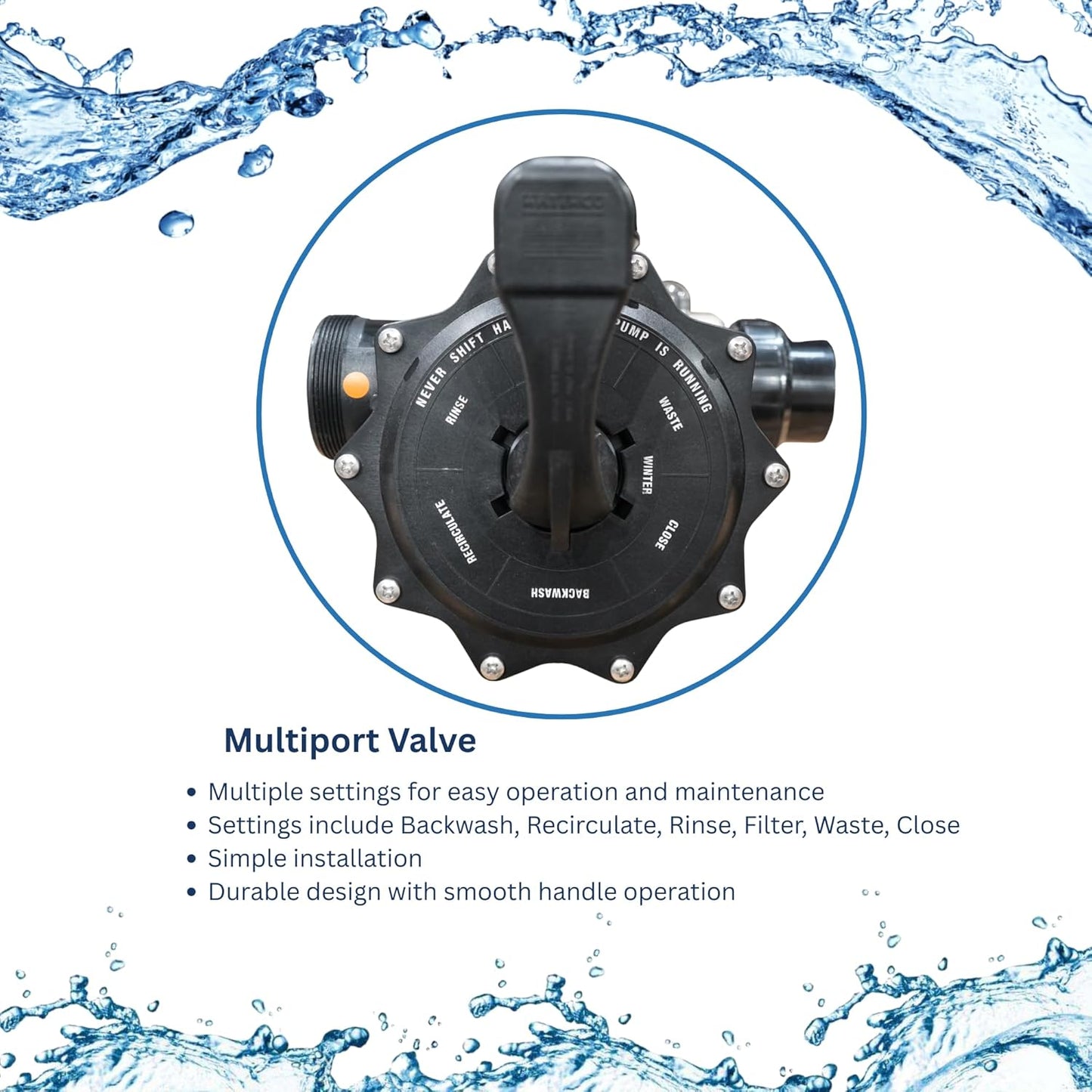 HALF OFF PONDS Simply Clear PRO Koi Pond Filter System with 2HP Blower – Filters Ponds Up to 18,000 Gallons – Bio Comb Media, 6-Way Valve, Pressure Gauge - Mechanical & Biological Filtration