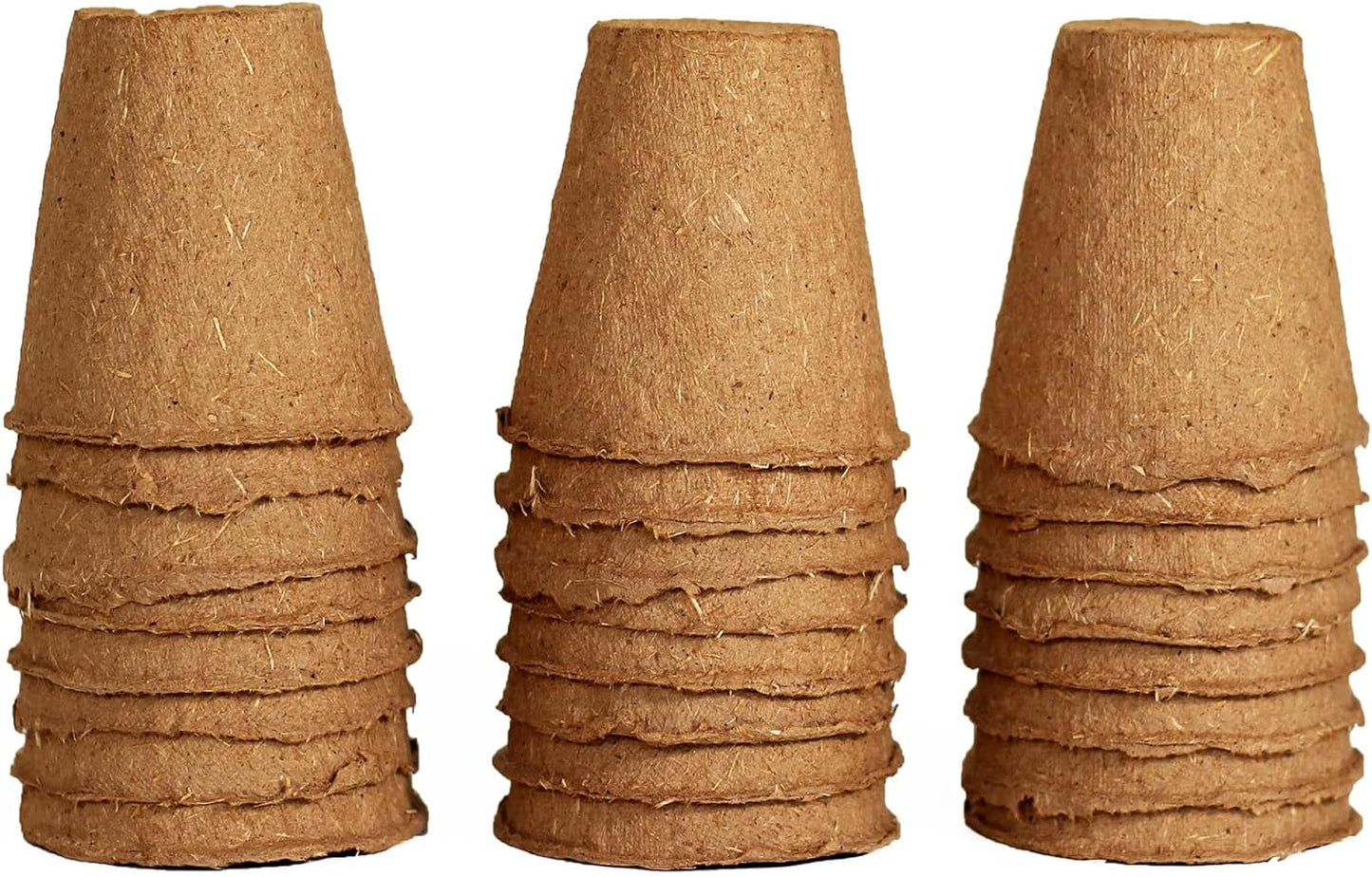 Daniel's Plants 2" Naked Pots | Small Natural Plantable Pots for Herbs Vegetables Tomato Seedlings | OMRI-Listed Biodegradable for Seedlings | Earth Friendly - Peat Free | 24 Pack 2 Inch Round