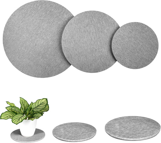 2 PCS Plant Saucer Flower Pot Saucers, Absorbent and Quick-Drying Plant Coasters, Diatomaceous Earth Round Plant Drip Trays for Keeping Counter and Floors Dry and Clean, Gray (6-inch)