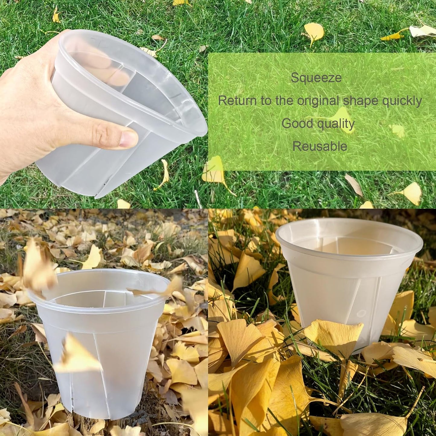 30 pcs 5/6 inch Clear Nursery pots,Thick Plastic Planter with Drainage Holes for Herbs,Succulents,Cactus etc Indoor use