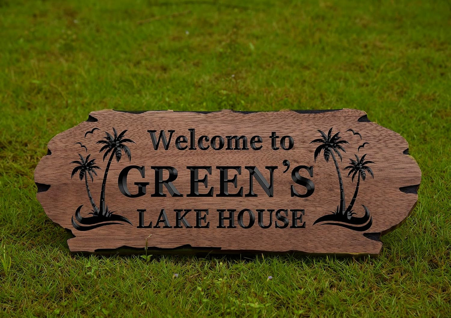 Custom Wood Sign,Personalized Cabin Sign - Custom Carved Wood Sign for Rustic Outdoor and Home Wall Decor